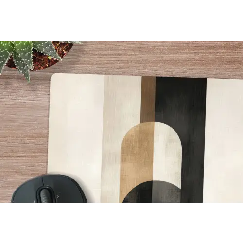 Geometrische - Vormen - Wit muismat rubber klein -closeup