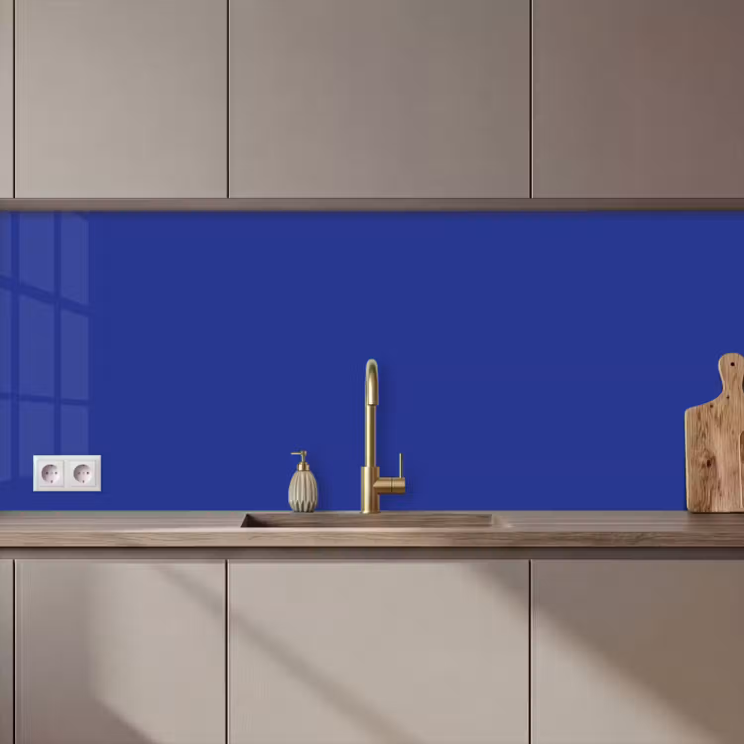 Küchenrückwand - Blau - Einfarbig - Dunkelblau