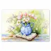 Vaas - Delftsblauw - Madeliefjes Placemat vinyl groot -zzsfeer1_Kitchenyeah-website
