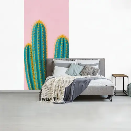 Cactussen - Modern - Pastel fotobehang vinyl groot -slaapkamer