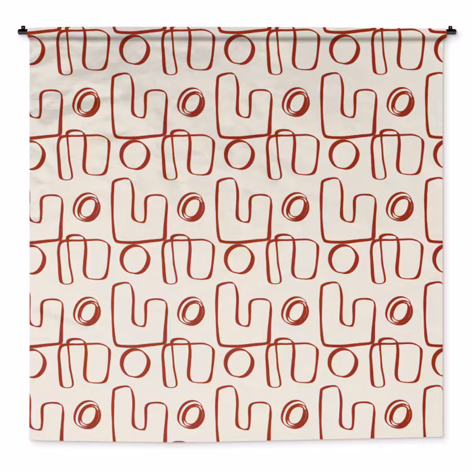 Wandkleed - Abstract - Patroon - Beige - Rood