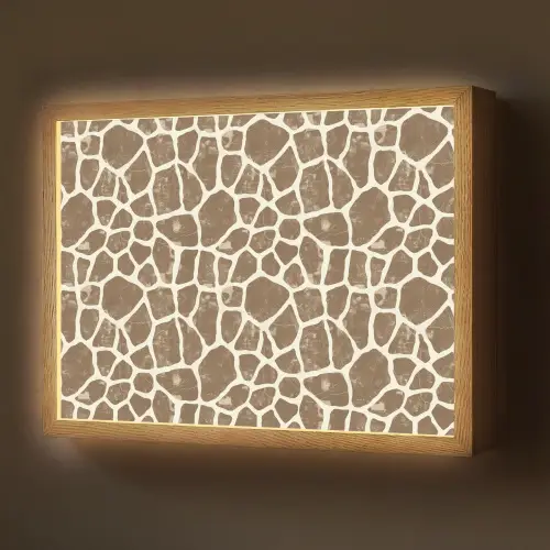 Giraf - Klassiek - Bruin Light Box met batterij (Wandlamp) middel 907 -z3d_website