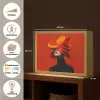 Oranje - Hoed - Vrouw Light Box met batterij (Wandlamp) middel -USP_websiteoverzichtNL