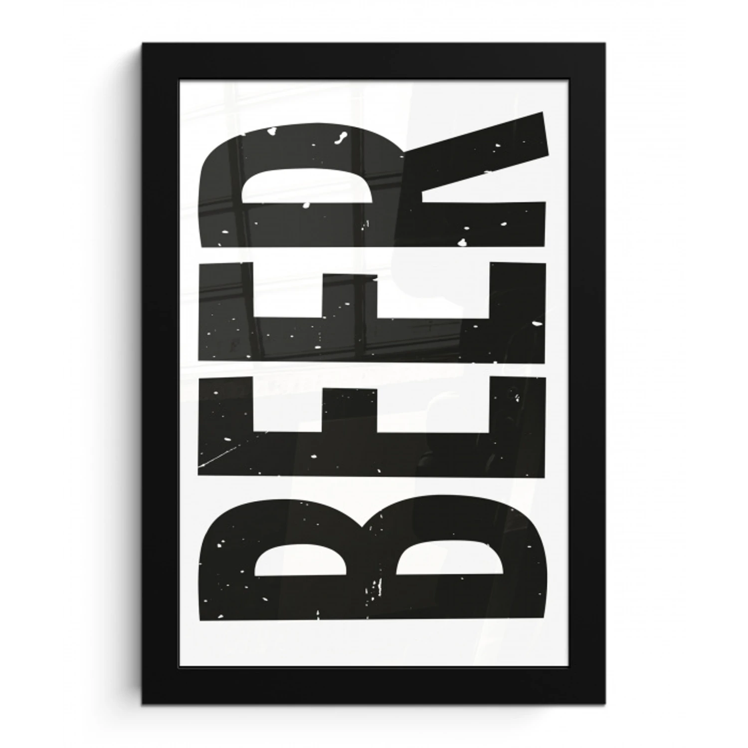 Bier - Japandi - Decoratie - Zwart fotolijst zwart zonder passe partout klein -3d