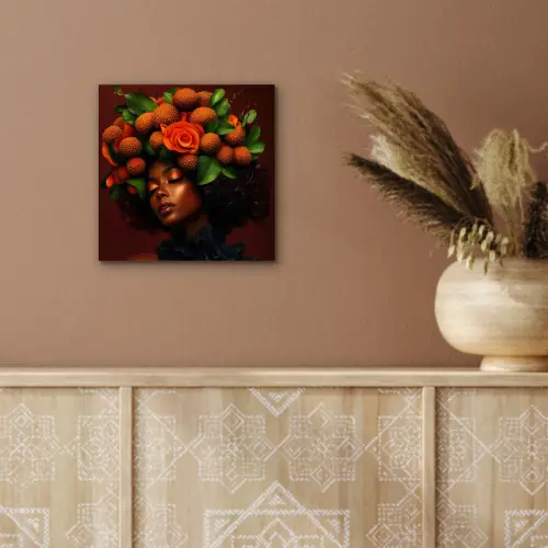 Vrouw - lychee - exotisch aluminium wit klein -sfeer4