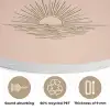 Tuin - Roze - Quote - Zon Akoestische PET Vilt - Rond klein -closeup_NL