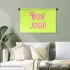 Groen - Roze bonjour - art-deco Wandkleed katoen klein -sfeer7