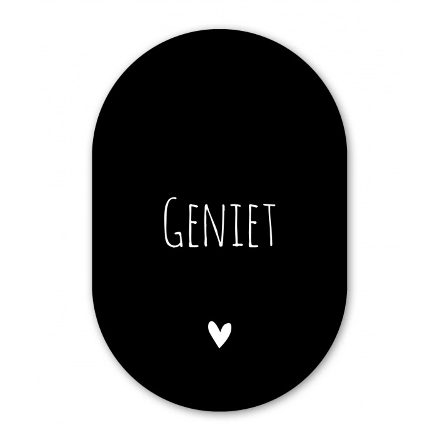Spreuken - Geniet - Quotes Wandcirkel Ovaal Forex klein -3d