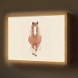 Paard - Galop - Bruin - Stippen Light Box met batterij (Wandlamp) middel -z3d_website
