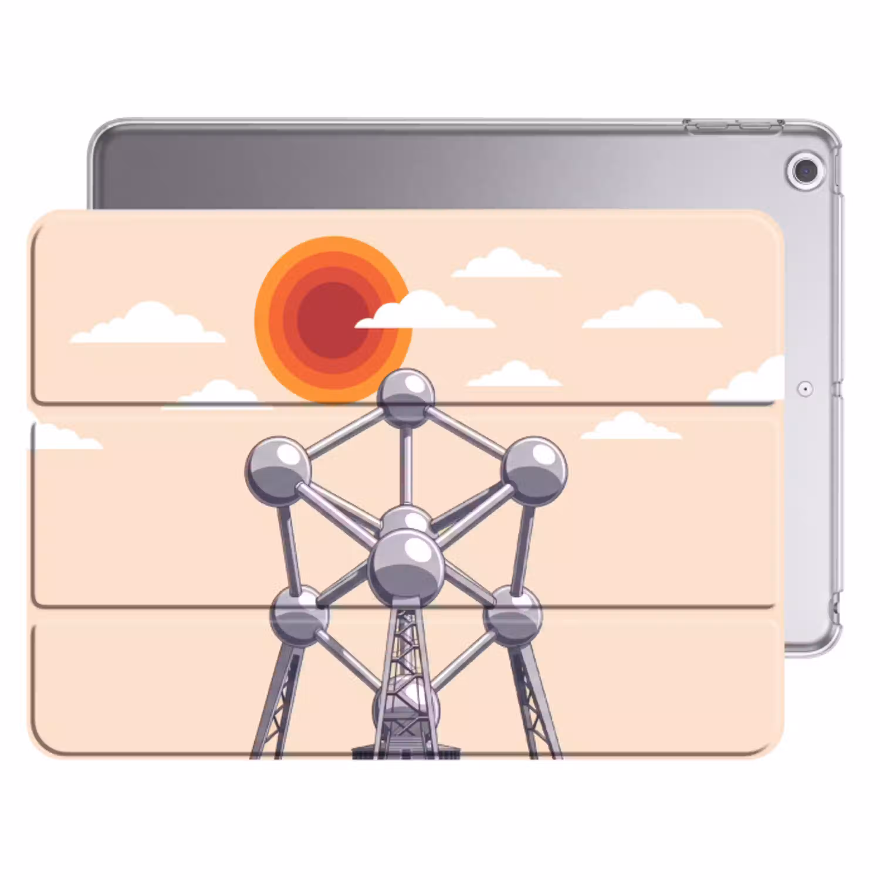 Architectuur - Geometrie - Stad - Modern - Grijs Apple iPad 2017 middel -threedimensional_3d_global