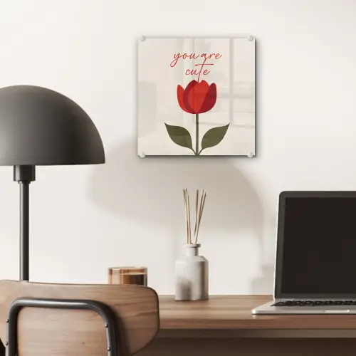 Roos - Rood - Bloem - Valentijn plexiglas 5mm klein -sfeer6