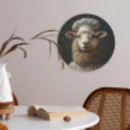Schaap - Wol - Kok Akoestische PET Vilt - Rond klein -sfeer3