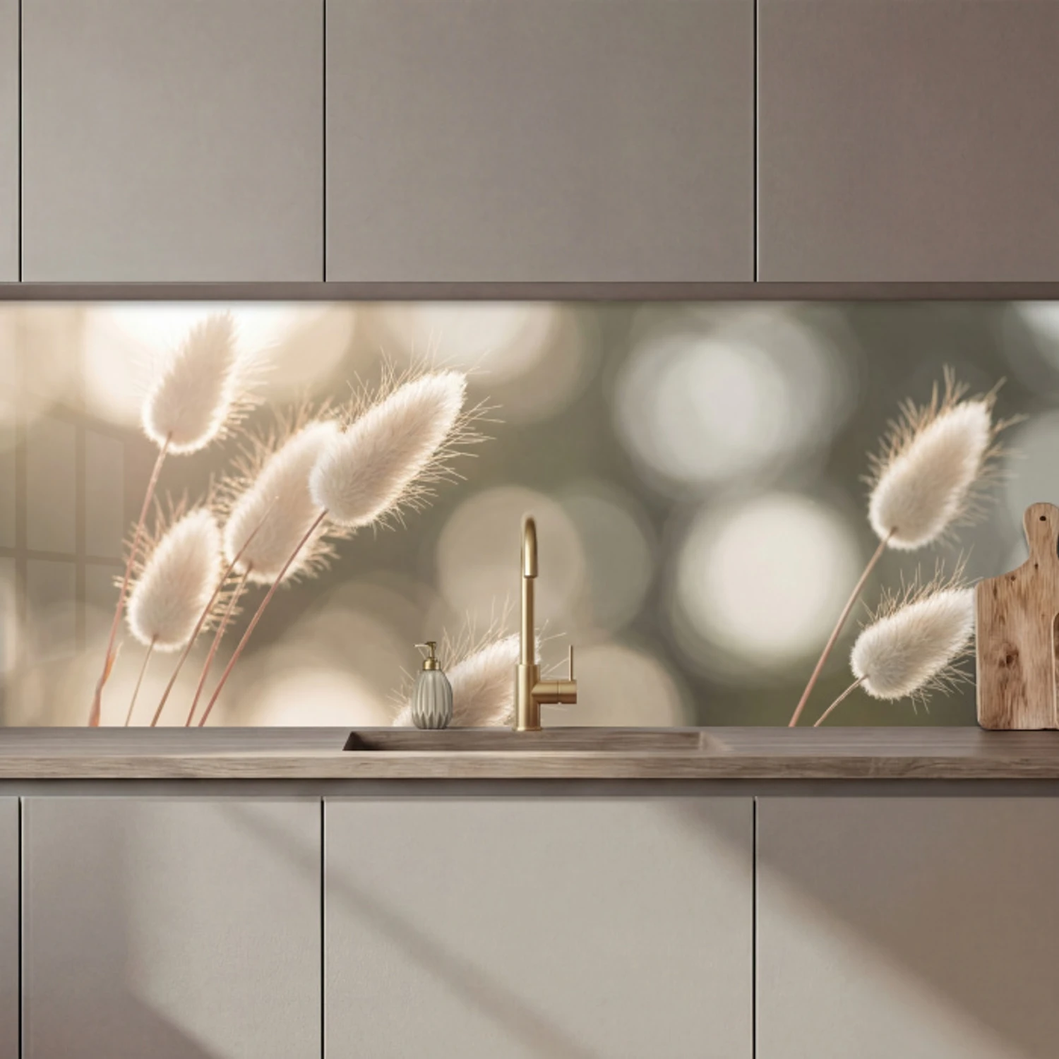 Hazestaartgras - Wit - Zonlicht keuken achterwand 2 middel zz_3dshopping