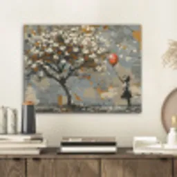 Boom - Graffiti - Banksy Style - Balloon Girl PET vilt klein -sfeer1