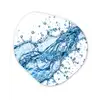 Spash - Water - Blauw Wandcirkel Organisch Aluminium middel -3d