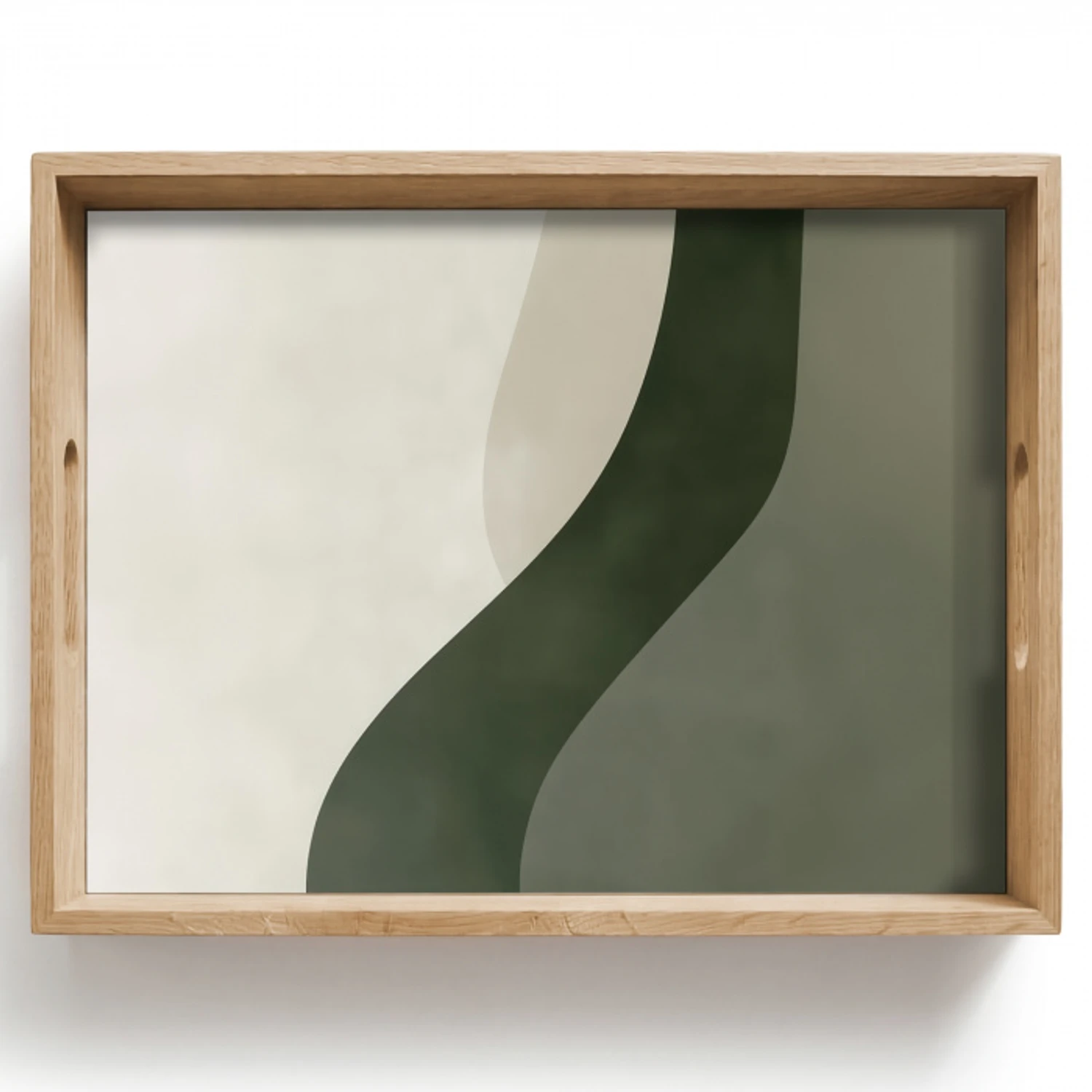 Japandi - Groen - Abstract - Modern Dienblad Rechthoek middel -z3d_shopping