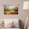 Landschap - Illustratie - Natuur Wandkleed katoen klein -sfeer4