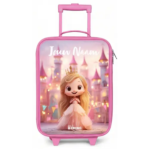 Prinses - Roze - Kasteel Kinderkoffer - Roze klein -zz3dotto