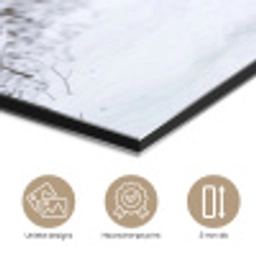 Hert - Winter - Bos - Natuur - Wit aluminium wit klein -closeup_NL