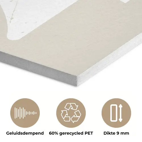 Japandi - Kerstboom - Beige - Kerstversiering PET vilt klein -closeup_NL
