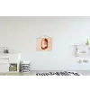 Illustratie - Abstract - Vormen - Rood textielposter latten blank klein -kinderkamer