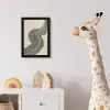 Golvend - Lijnen - Abstract - Silhouet fotolijst zwart zonder passe partout klein -usfeer4_kinderkamer