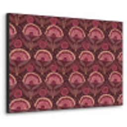 Antiek - Bloemen - Kleurrijk Textielframe zwart klein 947 -3d