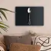 Lepel - Zilver - Metaal canvas 2cm klein -sfeer1