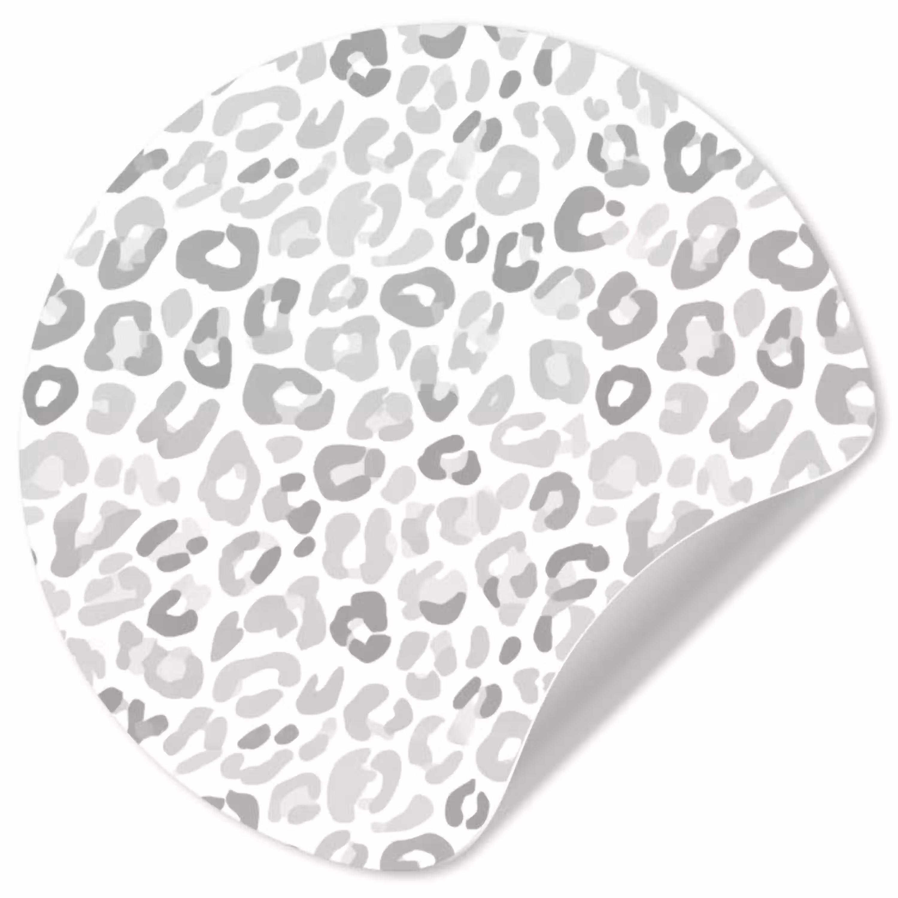 Luipaard - Motief - Grijs Wandcirkel behangsticker klein 186 -3d