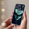 Bladeren - Bloem - Glazen - Donkerblauw Telefoonhoesje iPhone 17 Pro klein -sfeer3_NL