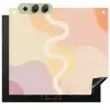Golvende vormen - Abstract - pastel Inductie beschemer met haakjes middel -3d