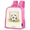 Voetbal in een goal Kinderrugzak - Roze middel -schuin