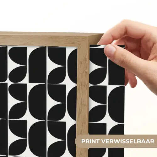 Modern - Geometrisch - Zwart Light Box met batterij (Wandlamp) middel 907 -USP_websiteprintNL