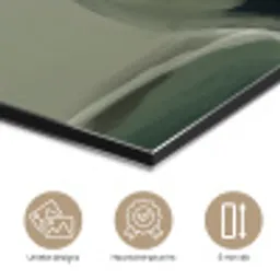 Natuur - Abstract - Groen - Penseelstreken aluminium wit klein -closeup_NL