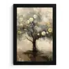 Beige - Abstract - Boom - Goud fotolijst zwart zonder passe partout klein -3d