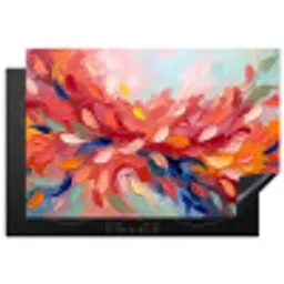 Bloemen - Abstract - Kunst - Modern Inductie beschermer vinyl 3mm klein -3d