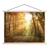 Bos - Herfst - Zon - Landschap - Natuur textielposter latten blank klein -3d