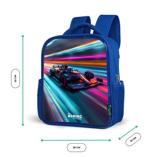 Spectrum speedster Kinderrugzak - Blauw middel -productfoto_formaten