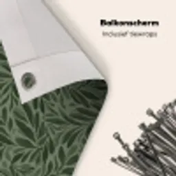 Bladeren - Organisch - Groen Balkonbeschermer Duitsland klein 596 -closeup_NL