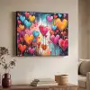 Hartjes - Kleuren - Kunst - Liefde Textielframe zwart klein -sfeer3