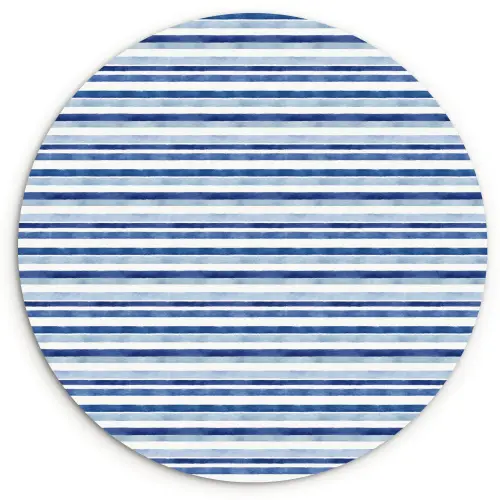 Frans - Citroen - Strepen - Blauw Wandcirkel kunststof plaat 5mm dik klein 188 -3d