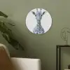 Giraffe - Delfts blauw - Dieren - Minimalistisch Akoestische PET Vilt - Rond klein -sfeer2