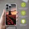 Molen - Zonsondergang - Tulpen - Rood Hoesje iPhone 16 Pro Max met koord klein -sfeer2_NL