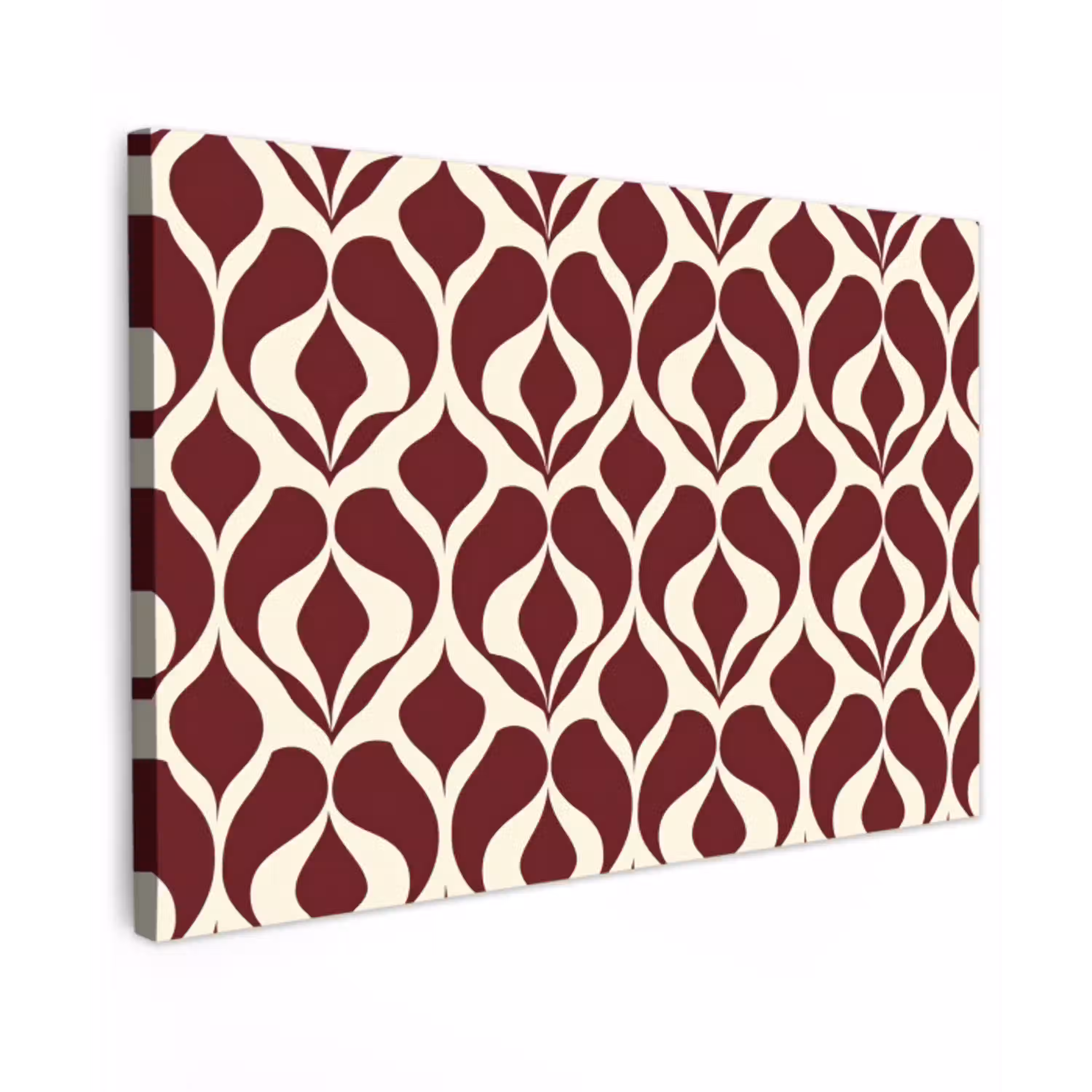 Rood - Druppelpatroon - Grafisch canvas 2cm klein 34 -z3d