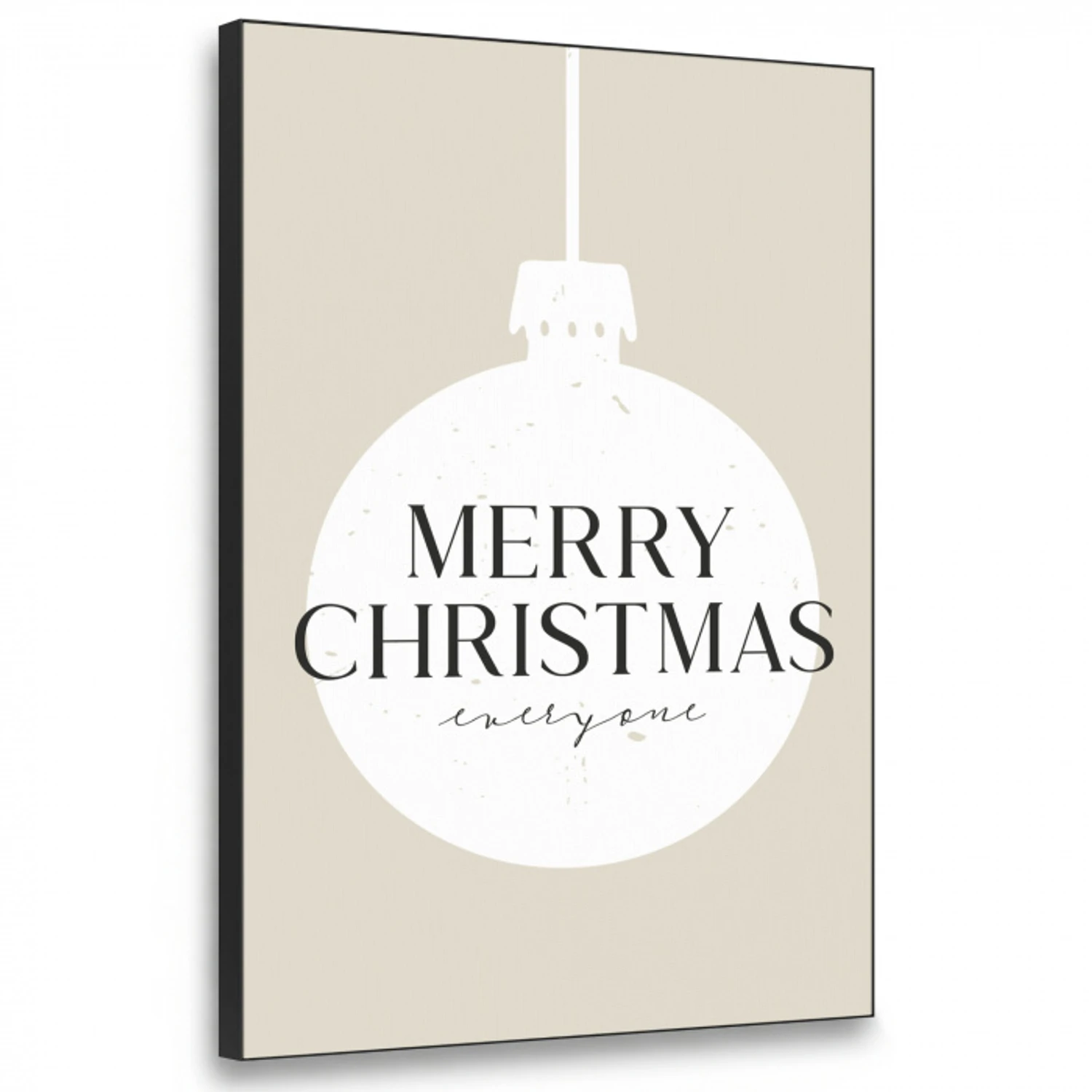 Christmas - Kerstballen - Japandi - Witte kerstballen Textielframe zwart klein -3d
