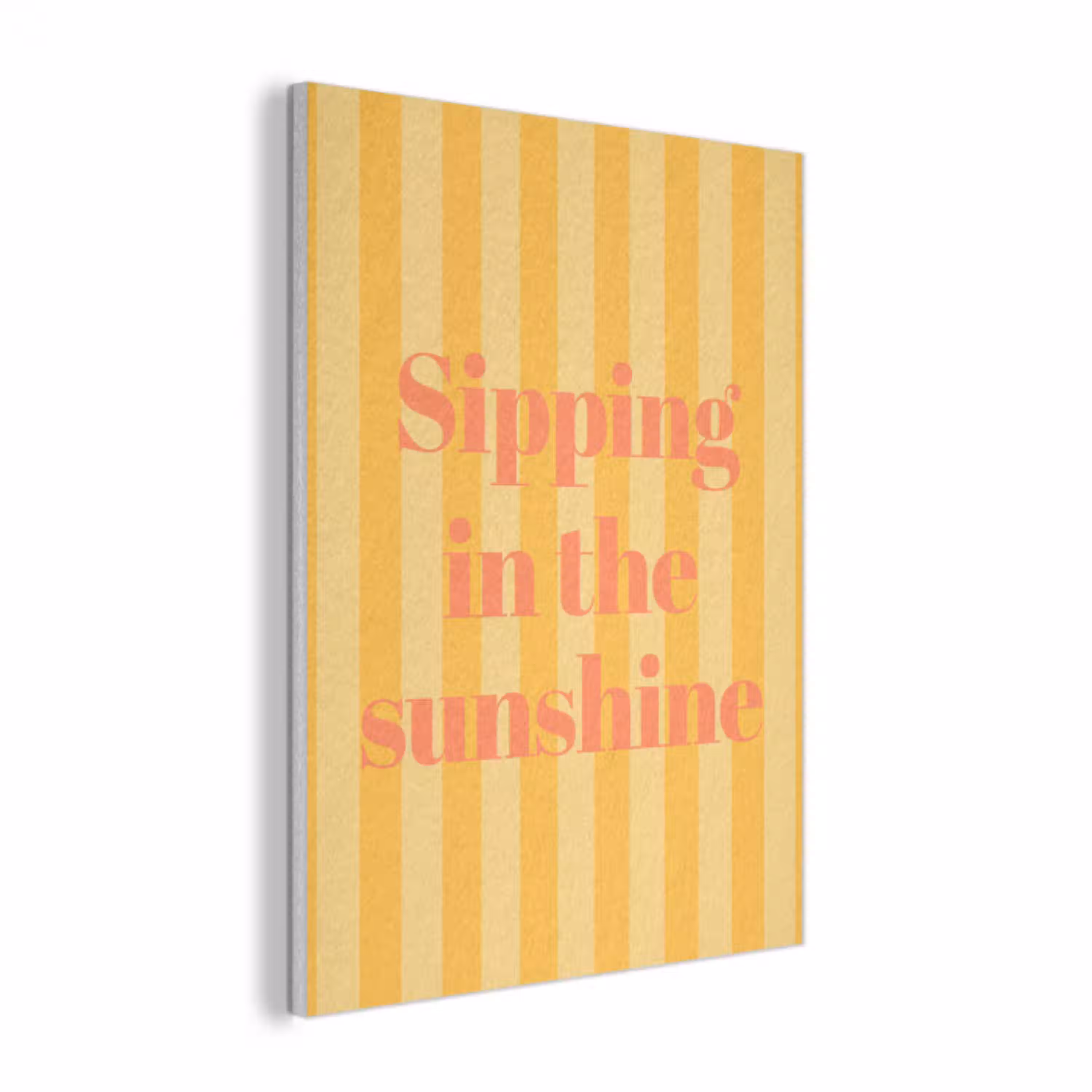 Gestreept - Geel - Sunshine - Letters PET vilt klein -3d