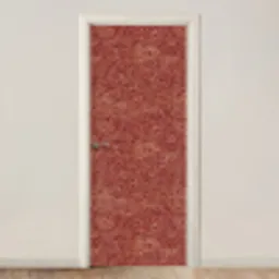 Bloemen - Motief - Rood deurposter klein 289 -3d_beige