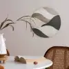 Golven - Abstract - Beige Akoestische PET Vilt - Rond klein -sfeer3