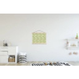 Palmwoud - Tropisch - Groen textielposter latten blank klein 122 -kinderkamer