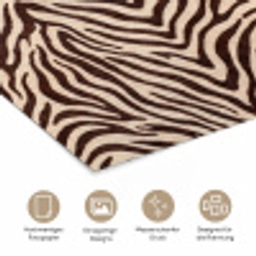 Zebra - Strepen - Bruin poster papier klein -tcloseup_DE